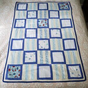 Handmade Flannel Baby Quilt Blanket